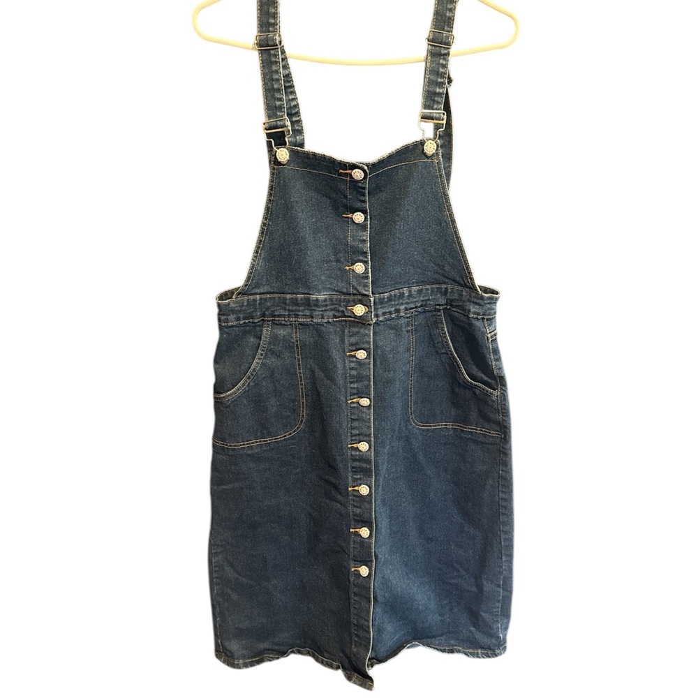 Denim Button-Front Midi Dress